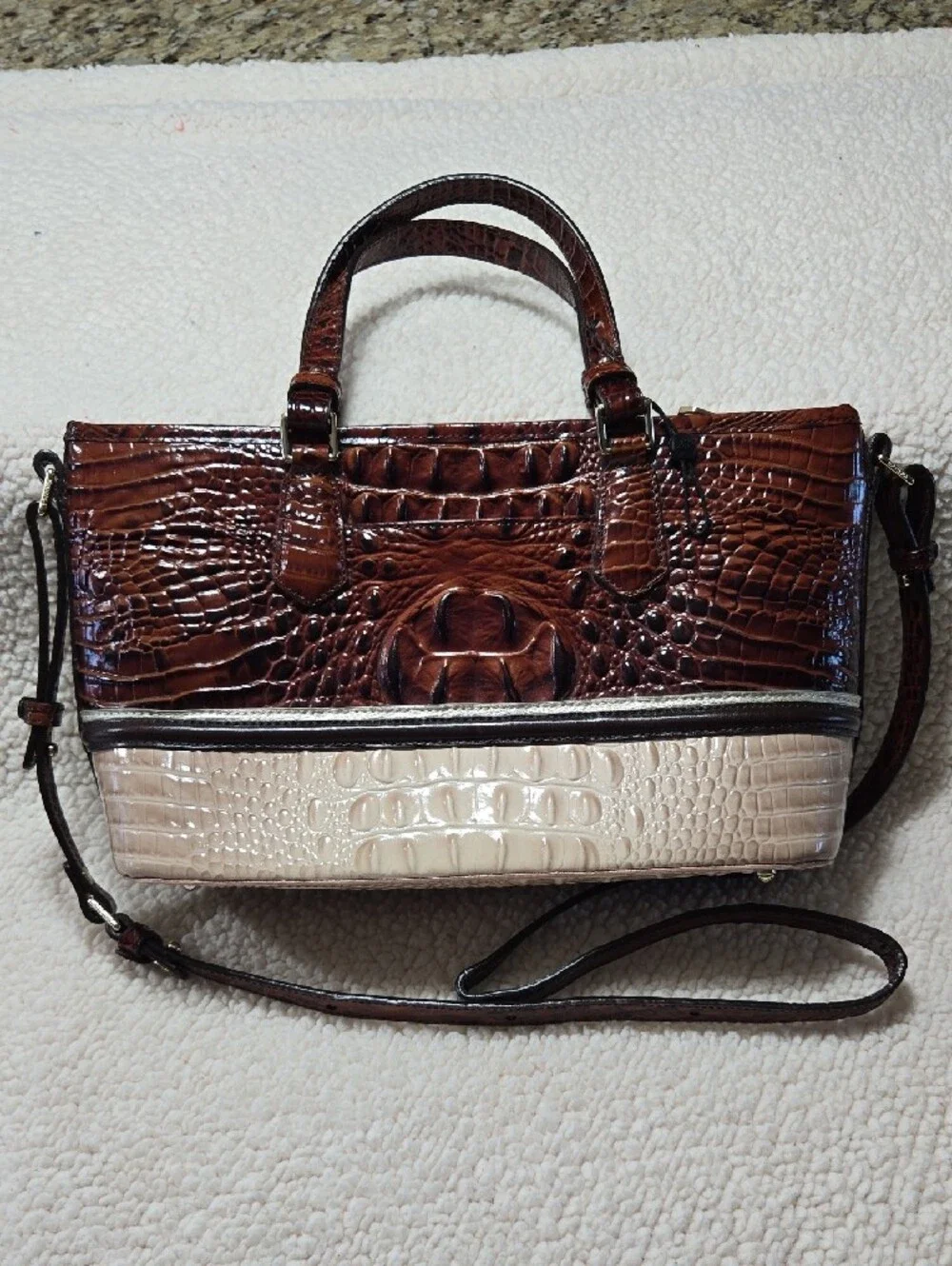 Brahmin Mini Asher in Pecan Two Tone